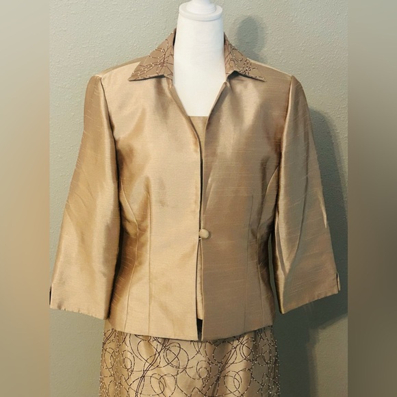 Jessica Howard 3 Piece Evening Wear Set Size 12 Jacket, Skirt, Sleeveless Top - Picture 2 of 16